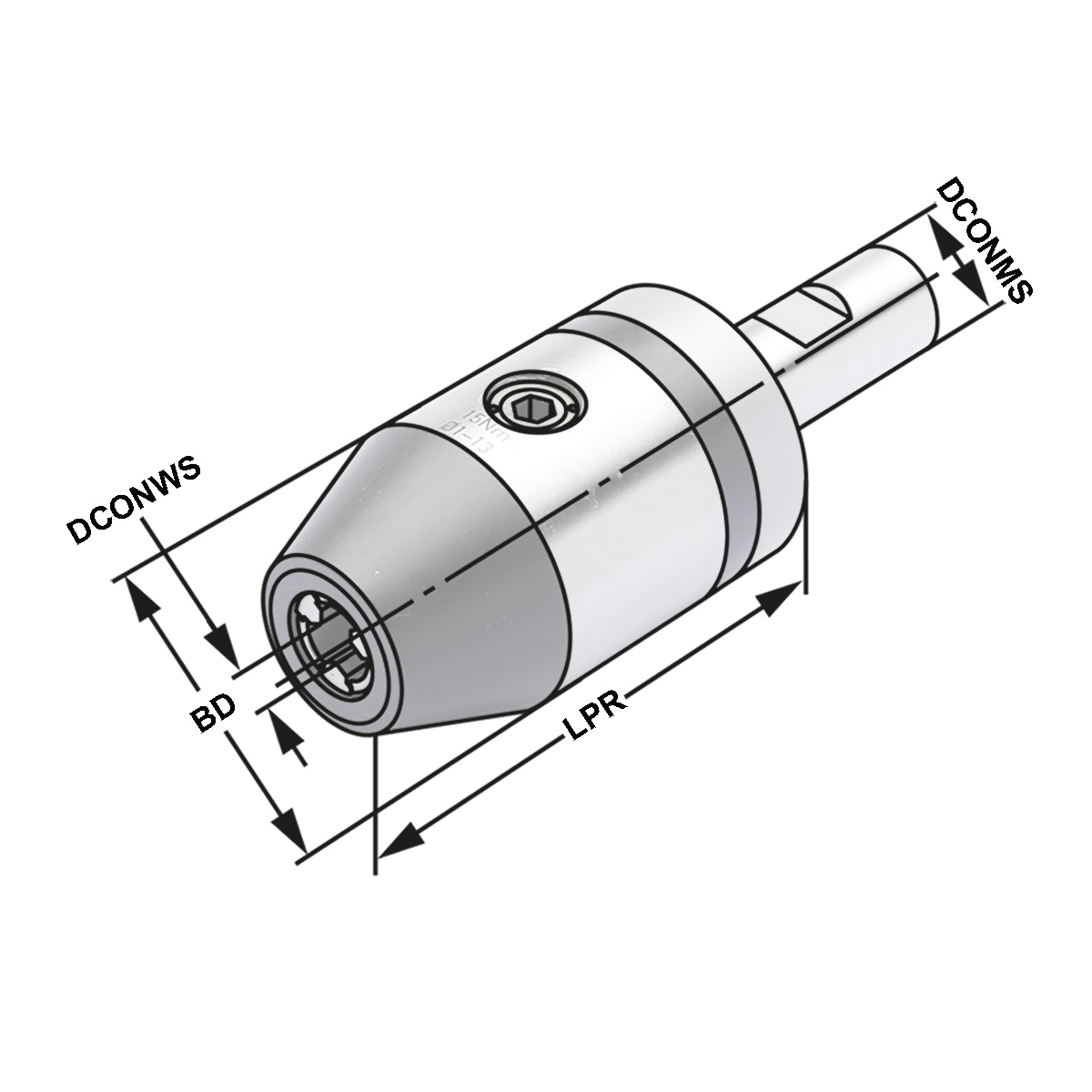 Technische Zeichnung CNC-Bohrfutter 20-1/13-82,3 von Kemmler