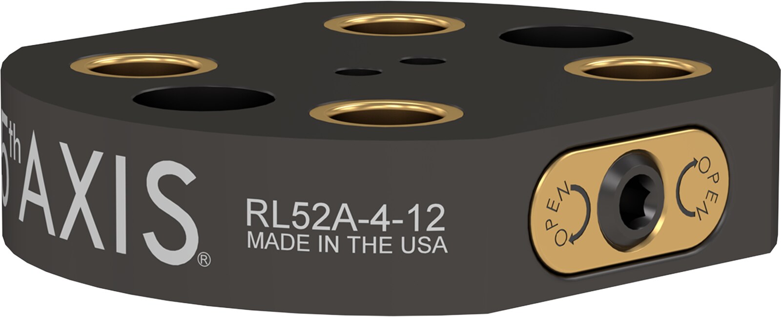 Nullpunktplatte - 52mm - RockLock Ø116mm x 25mm Aluminium M12 bei 75mm