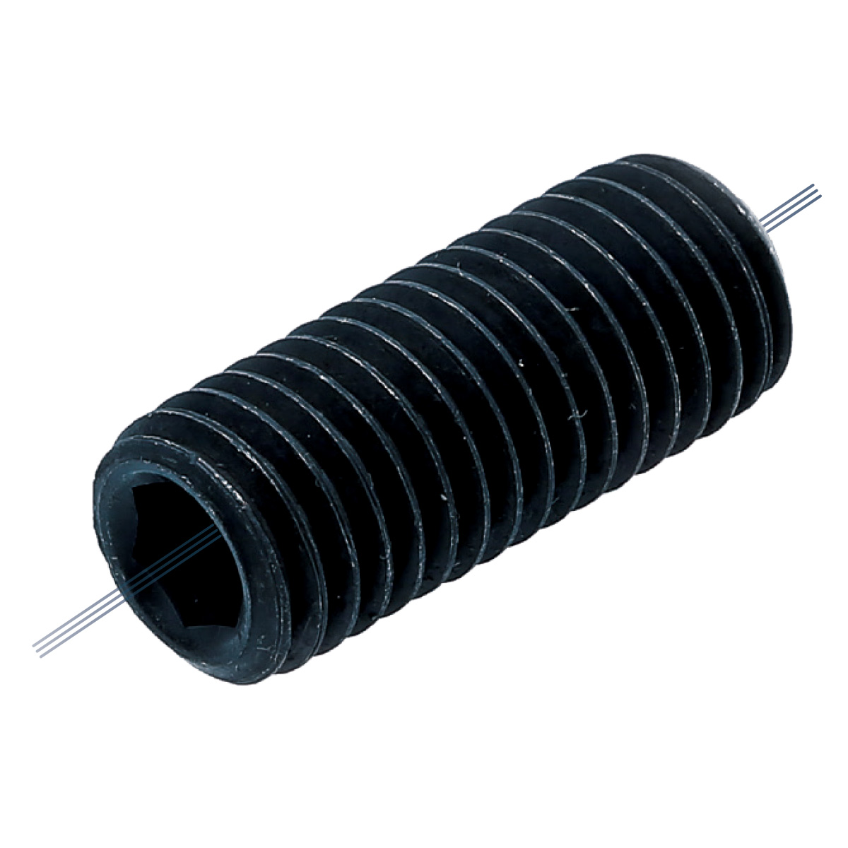Einstellschraube M12xP1,75x30L, durchb. 5mm von Kemmler