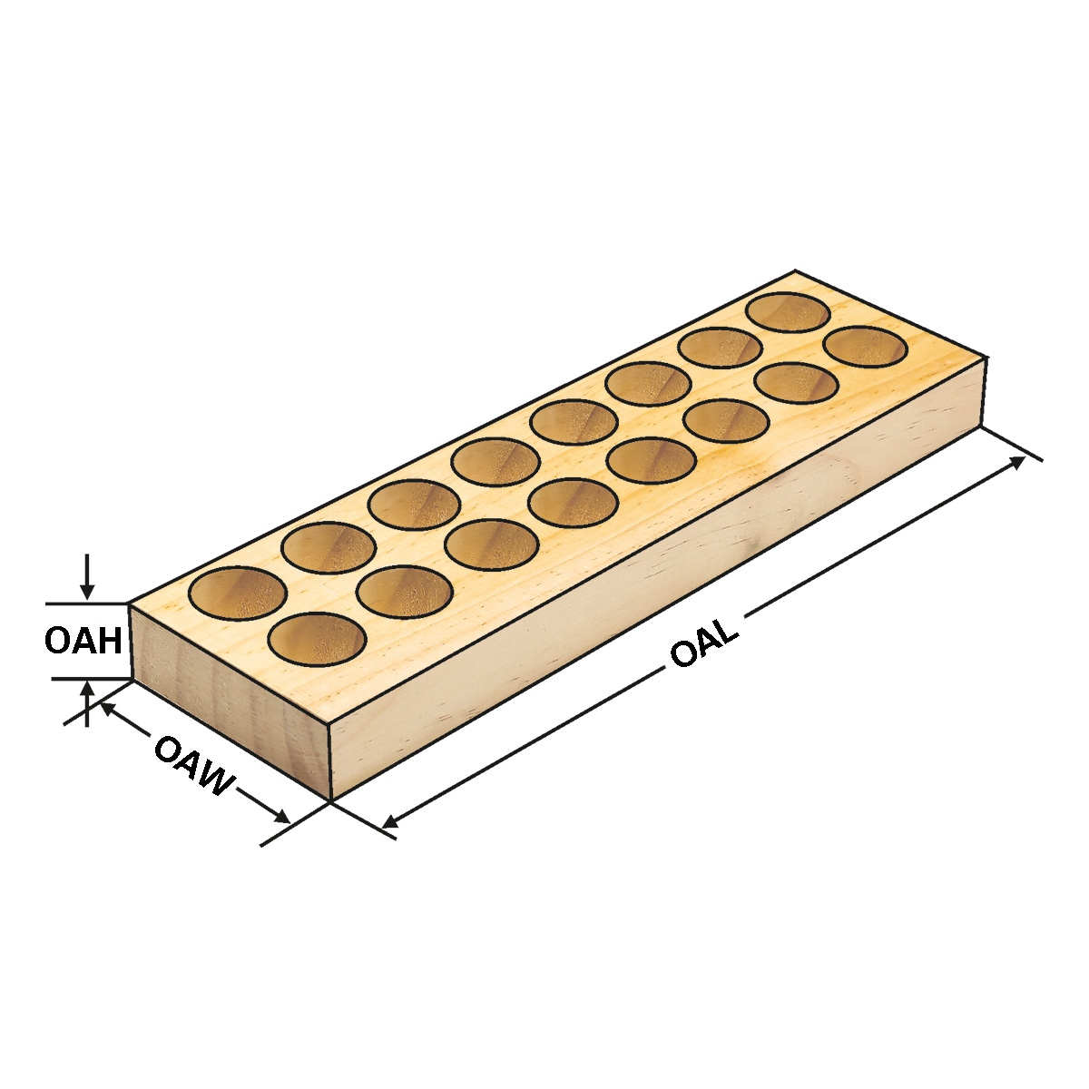 Technische Zeichnung Holzsockel leer Gr. 10 (490EK) von Kemmler