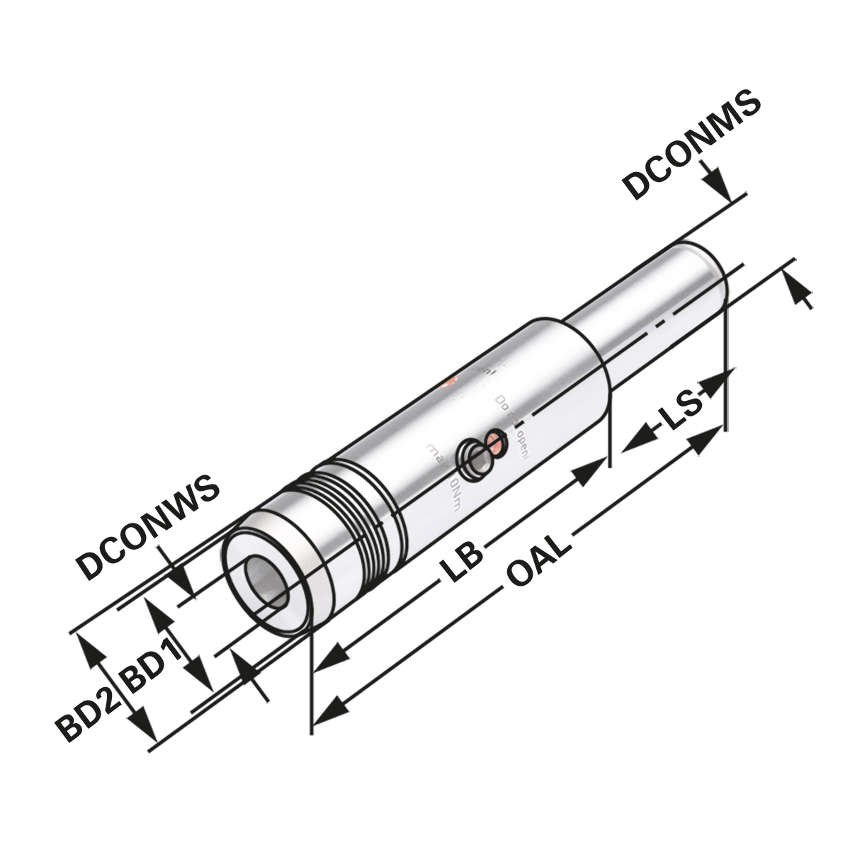 Technische Zeichnung Hydro-Dehnspannfutter 32 - 20 - 140 von Kemmler