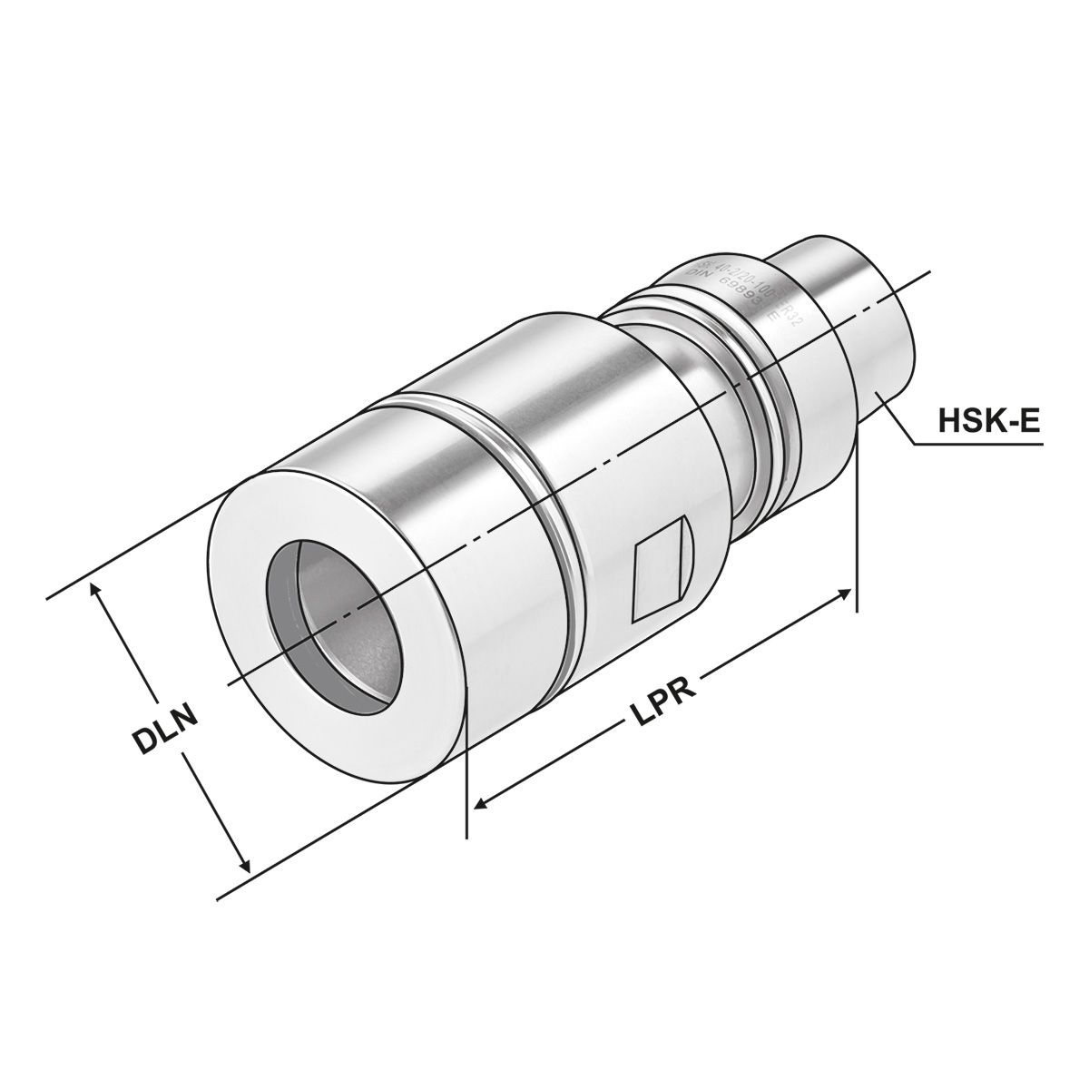 Technische Zeichnung Präz.-Spannfutter HSK 50-2/20-70 ER32 DIN 69893-E von Kemmler