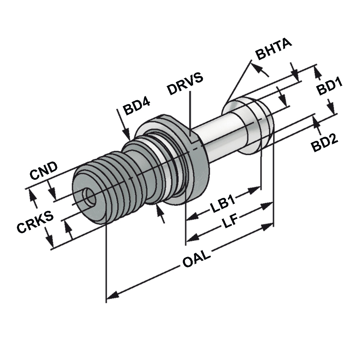 Technische Zeichnung Anzugsbolzen M12 MAS/BT 60° Brother von Kemmler