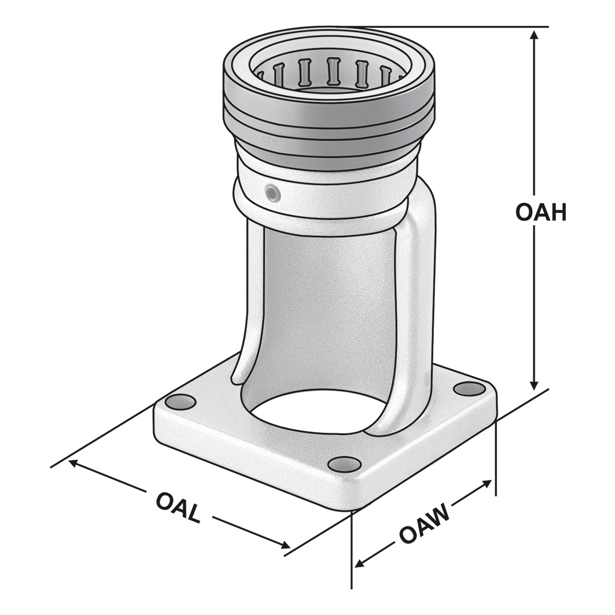 Technische Zeichnung Montageblock HSK A50 - E50 - F50 - SK30 - C5 von Kemmler