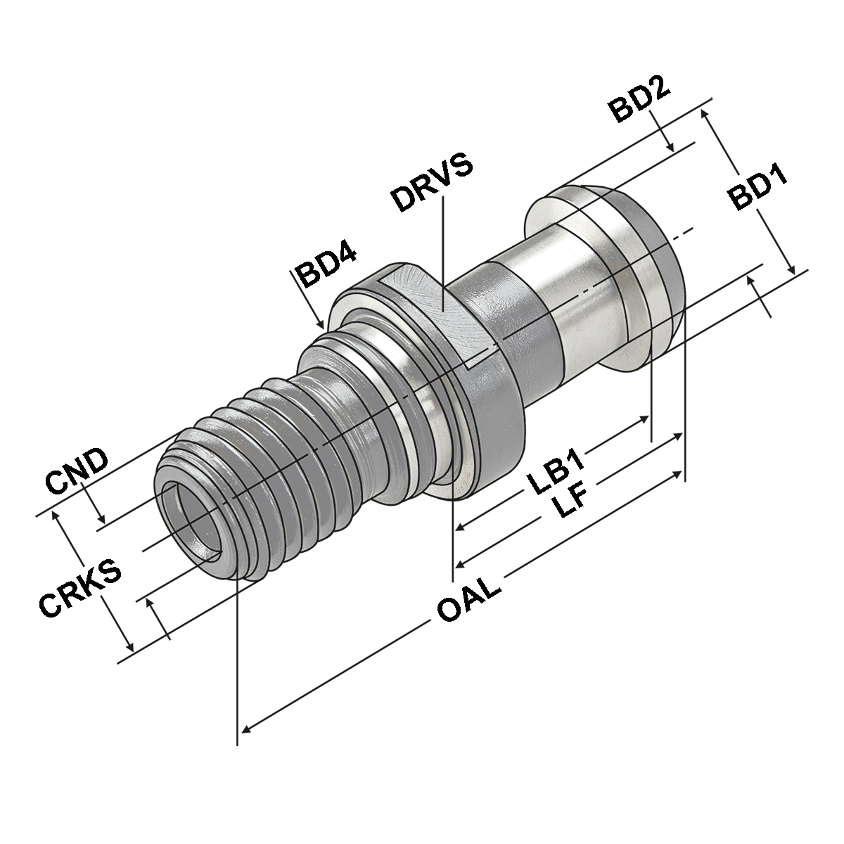 Technische Zeichnung Anzugsb. ~ISO 7388-3 | Form AD | M16 | 3mm | 7mm von Kemmler