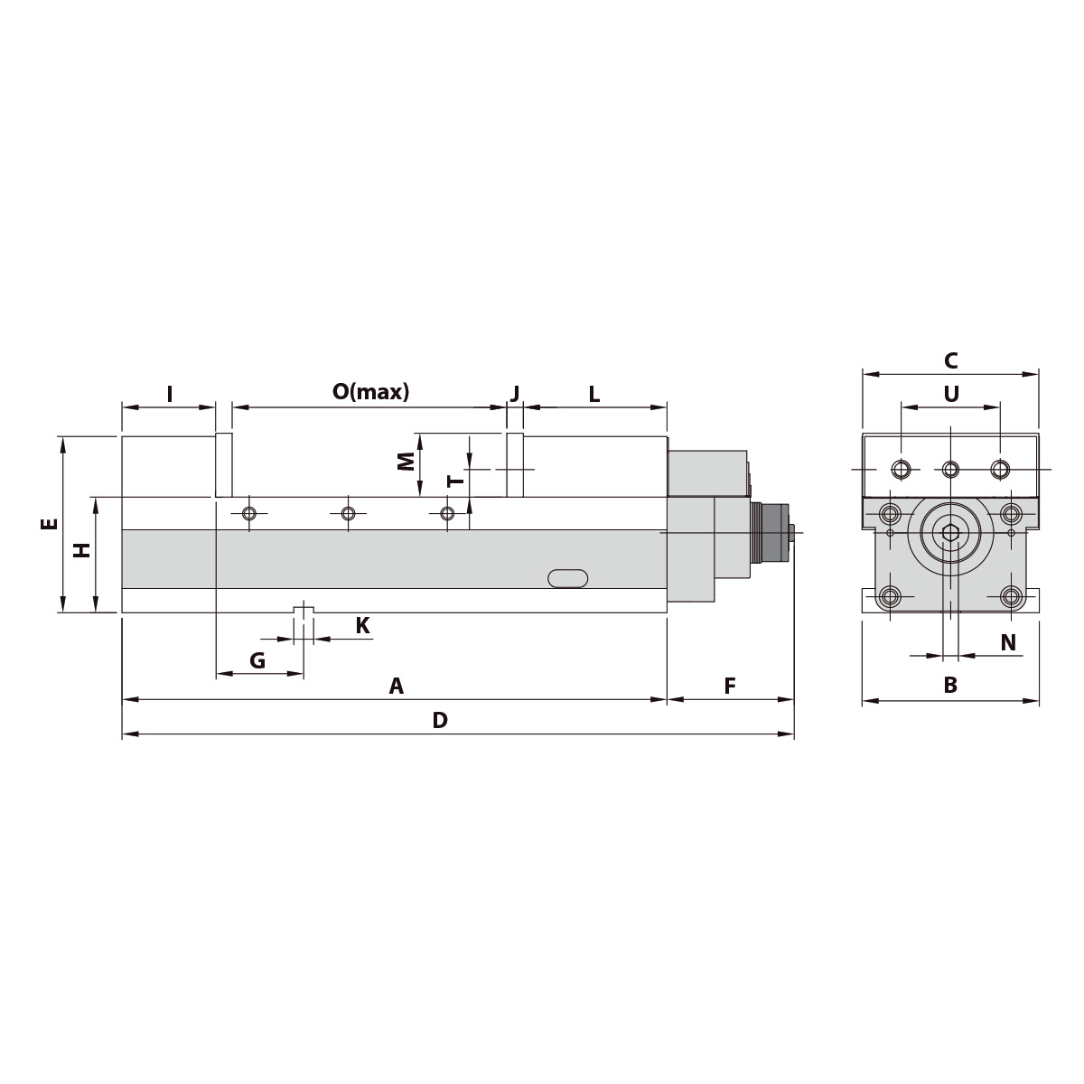 Technische Zeichnung Präzisionsschraubstock AVM-160G/HV von Kemmler
