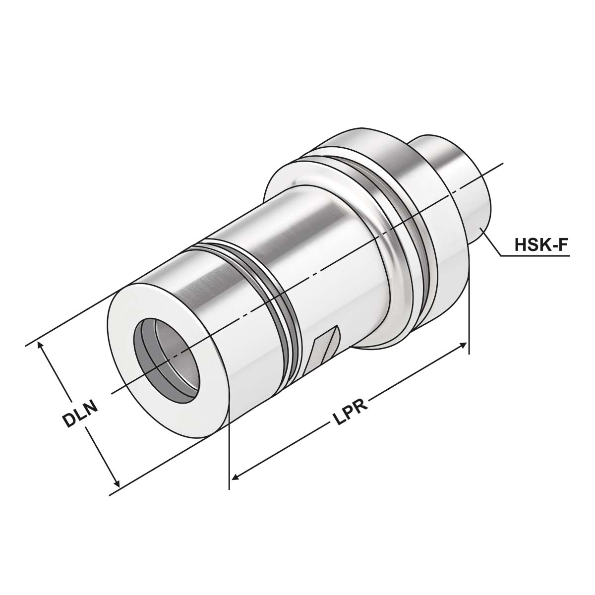 Technische Zeichnung Präz.-Spannfutter HSK 63-2/20-100 ER32 DIN 69893-F von Kemmler