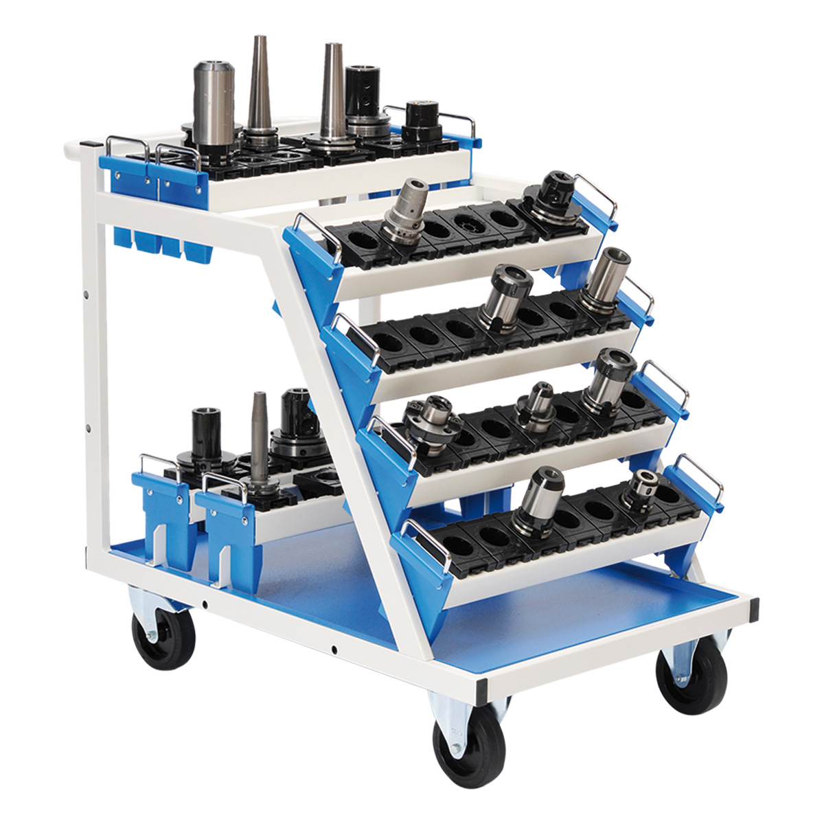 Werkzeugwagen für max 8 CNC Werkzeugaufnahmeträger von Kemmler
