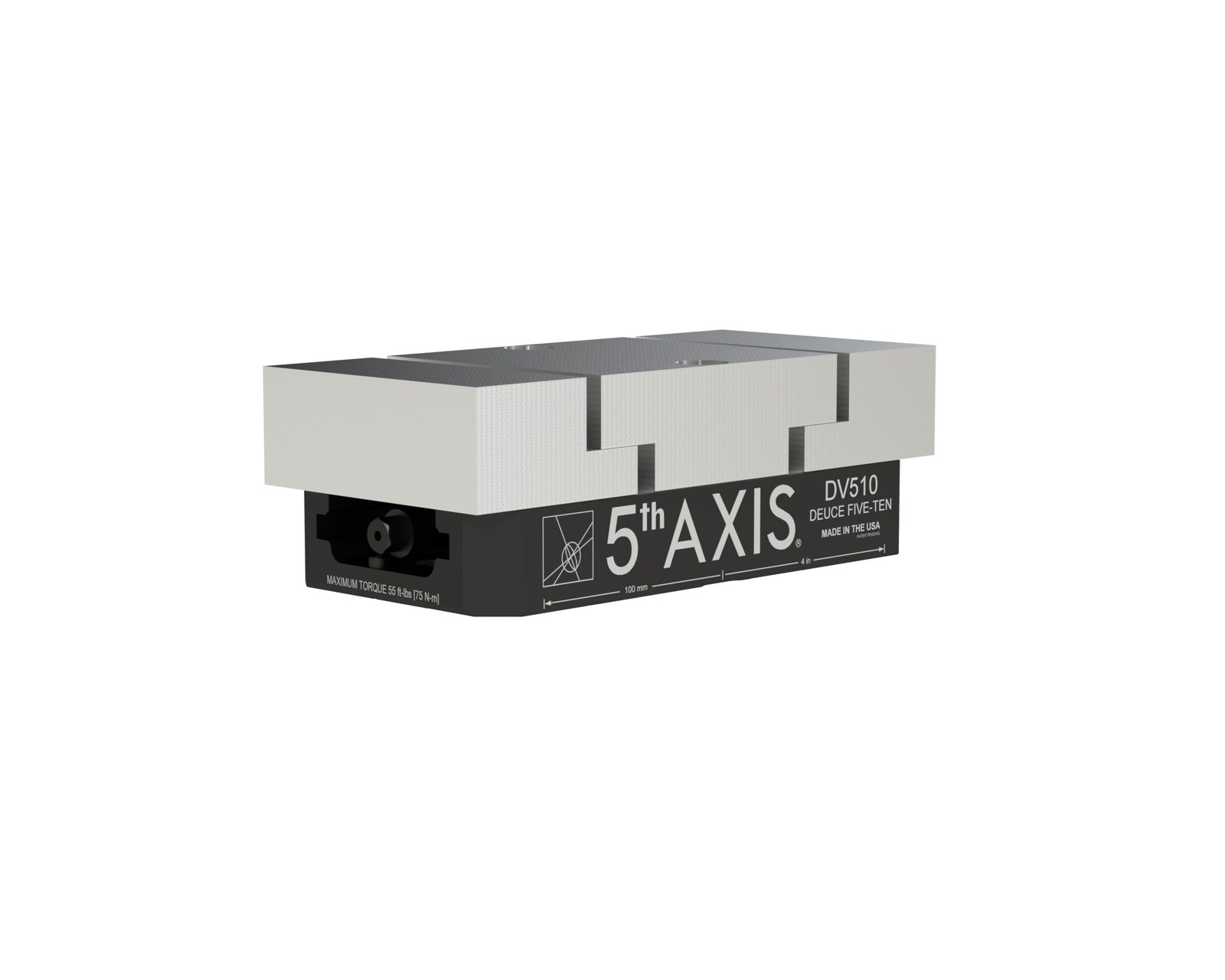 Doppelspannstock 126mm x 258mm x 89mm 96mm - RockLock mit Backenrohling Aluminium (DV510-MJ-A) Lieferumfang ohne Aufnahmebolzen