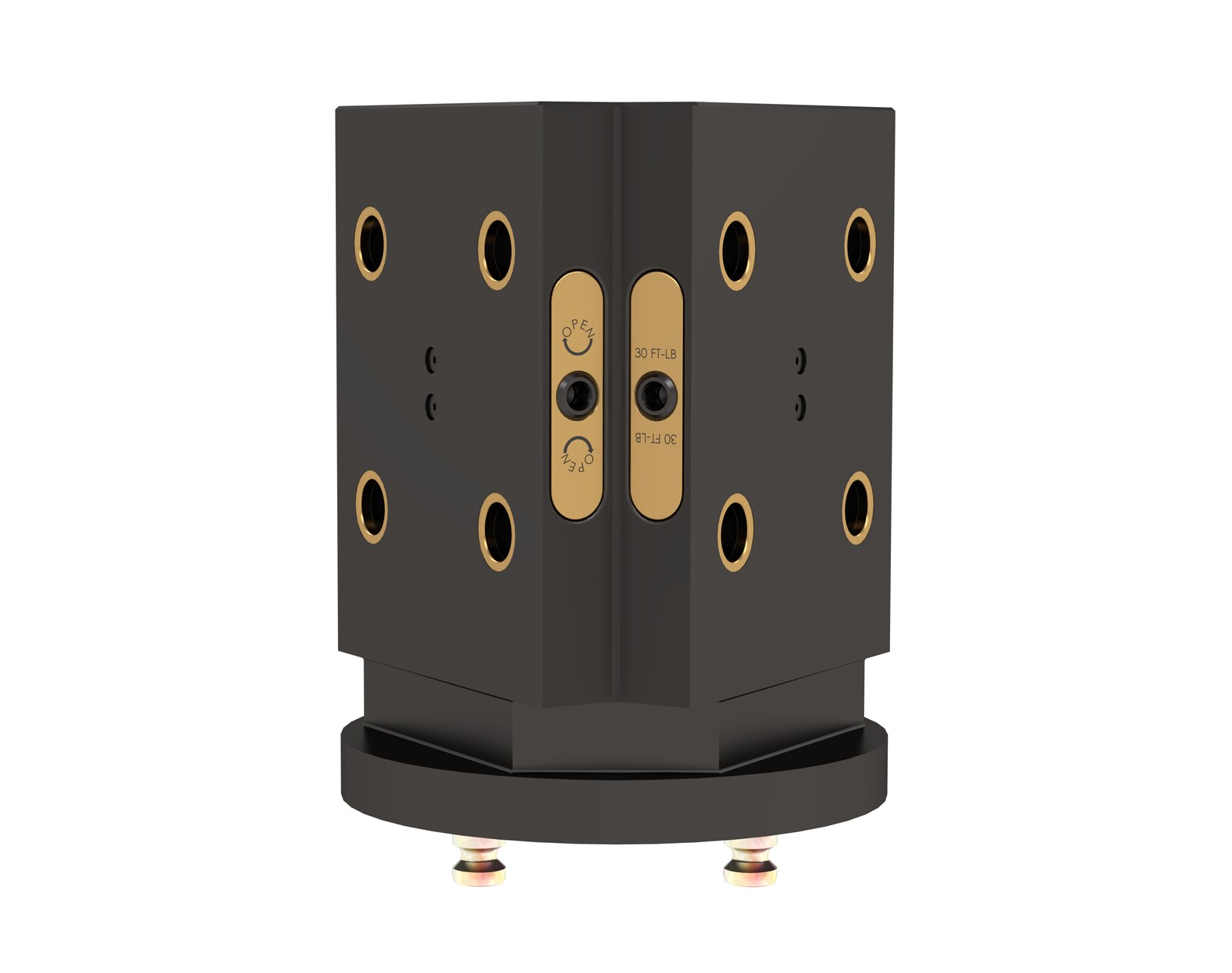 3-Seiten-Spannturm 96mm - RockLock Ø200mm x 250mm Aluminium 4 Stk. PS20F [Aufnahmebolzen]