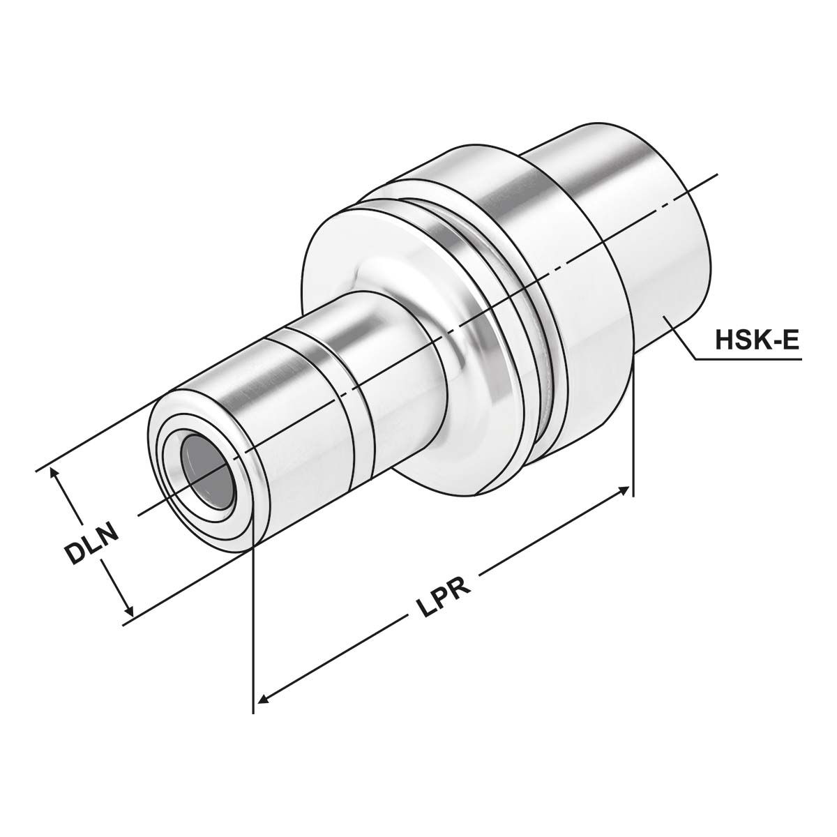 Technische Zeichnung Spannfutter HSK 63-1/10-105 KPS10 DIN 69893-E von Kemmler