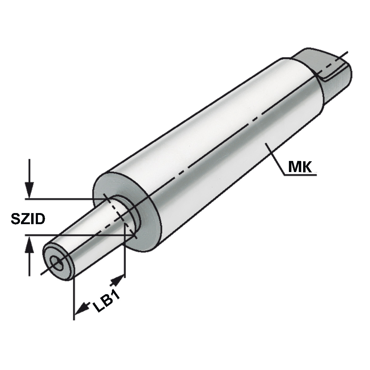 Technische Zeichnung Bohrfutteraufnahmen MK 3 - B12 von Kemmler