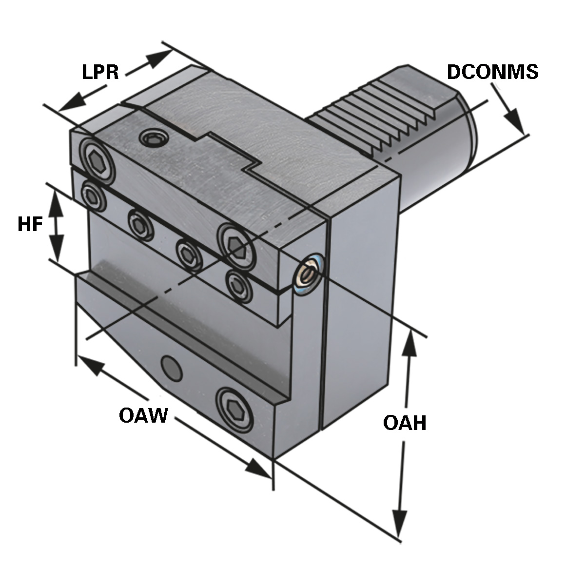 Technische Zeichnung Abstechhalter rechts 50-32 von Kemmler