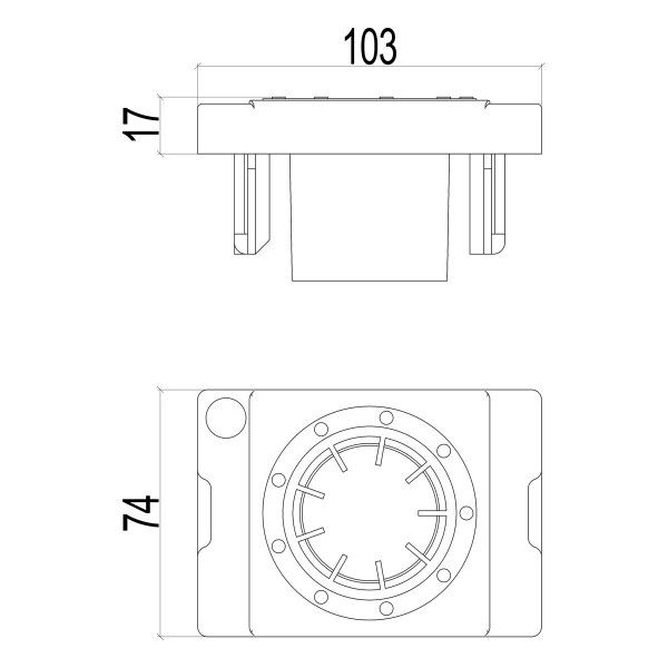 Technische Zeichnung CNC Werkzeugeinsätze für HSK A50/B63/F63 Größe E2 von Kemmler