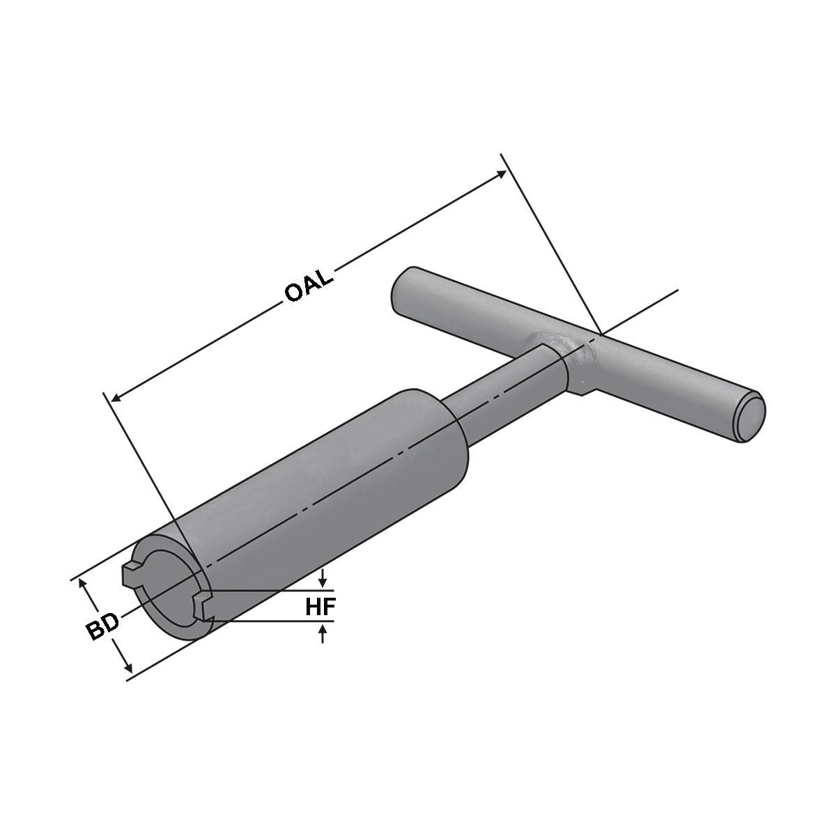 Technische Zeichnung Nutmutternschlüssel - MK 1 von Kemmler