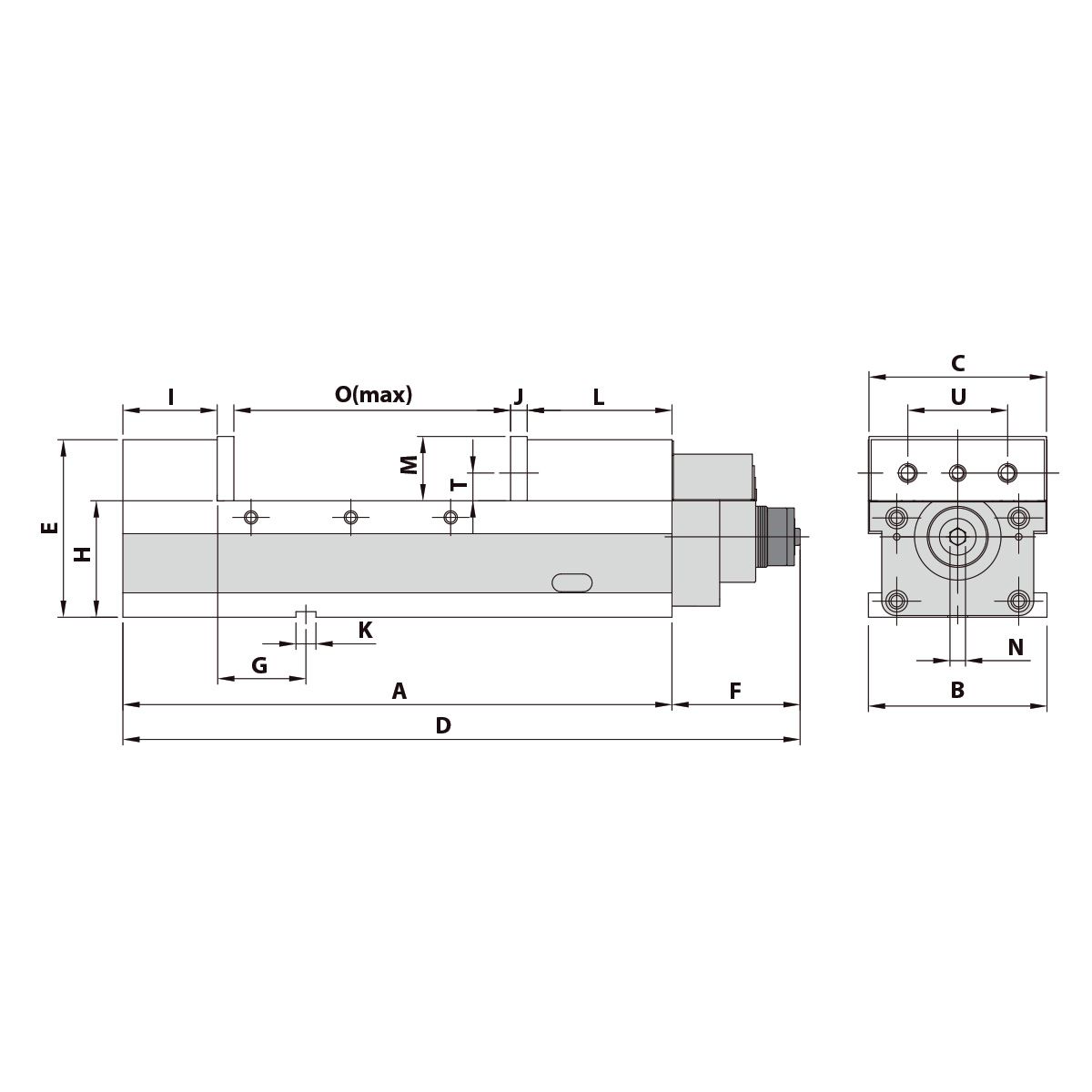 Technische Zeichnung Präzisionsschraubstock AVM-200G/HV von Kemmler