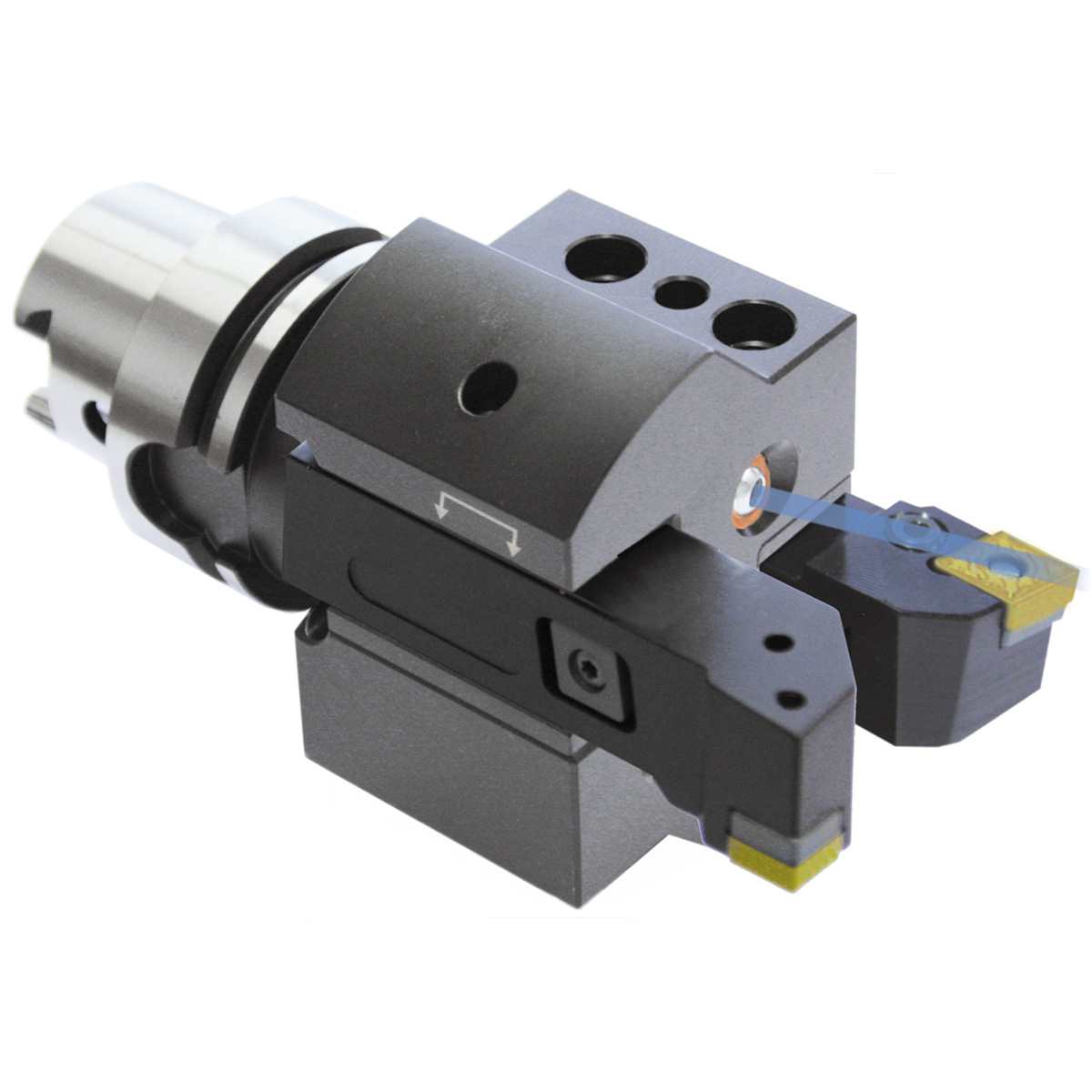 Drehhalter 2-fach HSK 63-25-100 mit IK von Kemmler