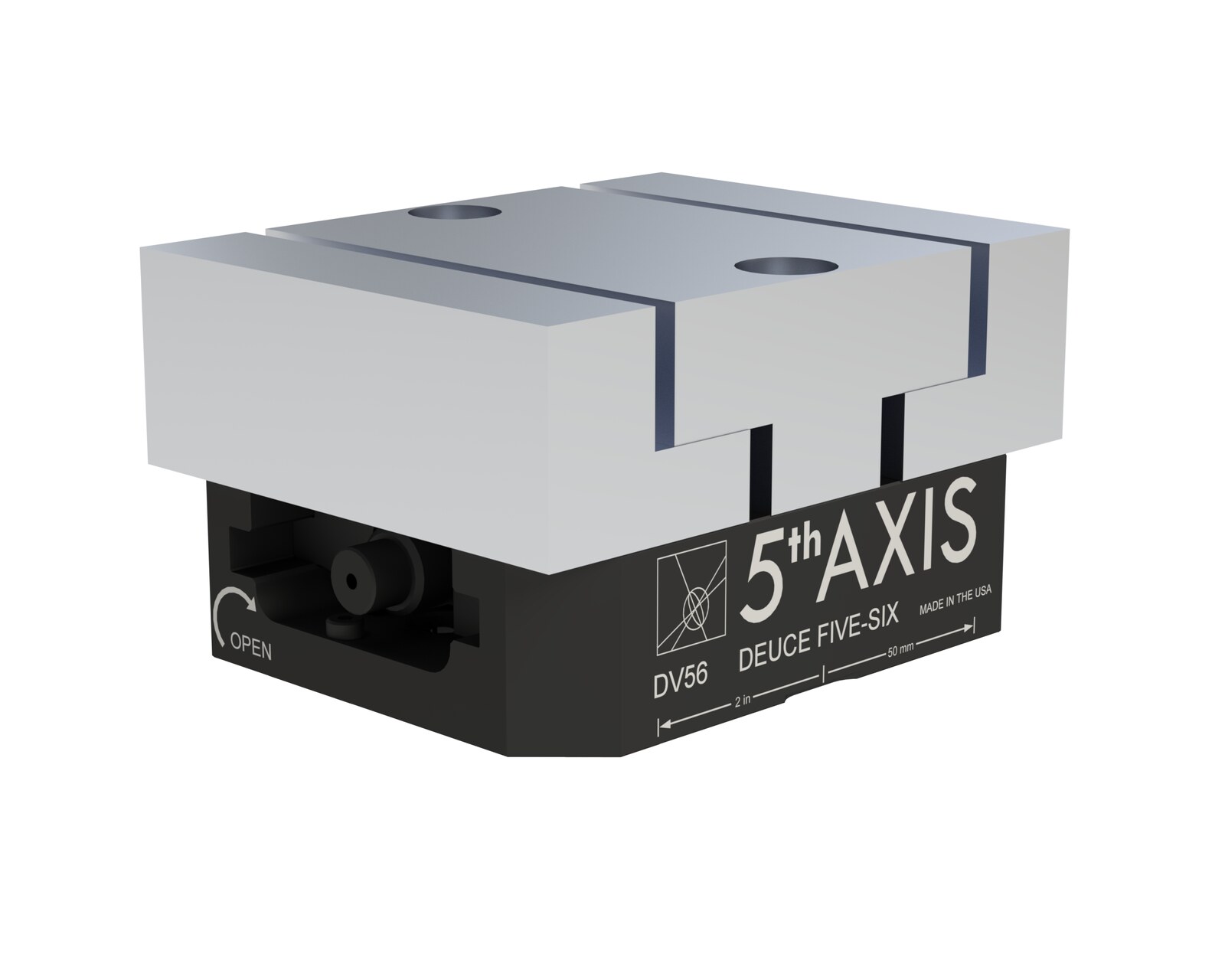 Doppelspannstock 126mm x 152mm x 89mm 96mm - RockLock mit Backenrohling Aluminium (DV56-MJ-A) Lieferumfang ohne Aufnahmebolzen