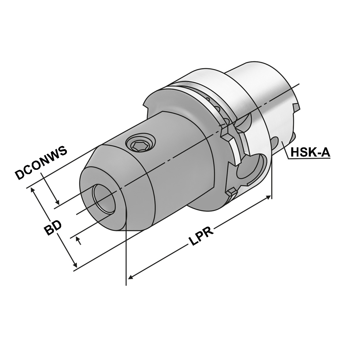 Technische Zeichnung Fräseraufnahme HSK 100-14-160 DIN 69893-A von Kemmler